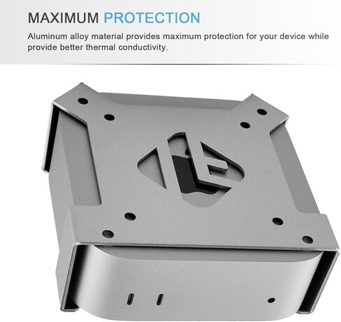 حامل IFCASE Mac mini M4 Pro، خلف الشاشة، أسفل المكتب، حامل تثبيت على الحائط لجهاز Mac mini M4/M4 Pro 2024 حامل متوافق مع VESA مع وسادة مضادة للخدش (أسود) in Kuwait