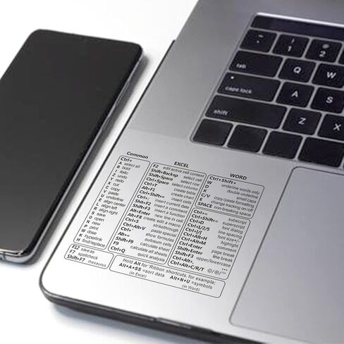 Shortcut Sticker - Reference Guide Keyboard Shortcuts, Ideal for Work from Home(Clear) in Saudi Arabia