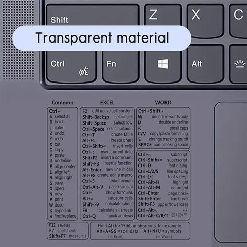 Shortcut Sticker - Reference Guide Keyboard Shortcuts, Ideal for Work from Home(Clear) in Saudi Arabia