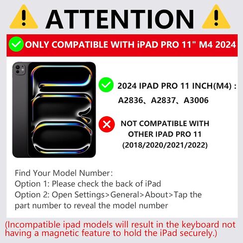 لوحة مفاتيح InUnion Magic لجهاز iPad الجيل العاشر (2022) والجيل الحادي عشر (A16، 2025)، حافظة لوحة مفاتيح مغناطيسية بلوتوث مع لوحة تحكم، شحن USB، إضاءة خلفية (أبيض) in Kuwait