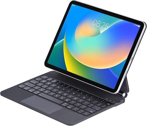 لوحة مفاتيح InUnion Magic لجهاز iPad الجيل العاشر (2022) والجيل الحادي عشر (A16، 2025)، حافظة لوحة مفاتيح مغناطيسية بلوتوث مع لوحة تحكم، شحن USB، إضاءة خلفية (أبيض) in Kuwait