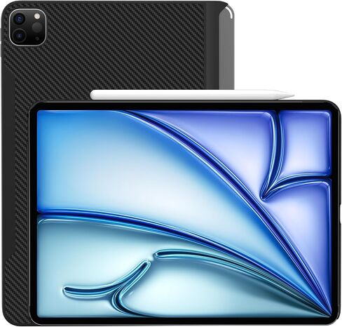 حافظة مغناطيسية رفيعة لجهاز iPad Pro/iPad Air 11 بوصة (M2/M3)، غطاء رفيع للغاية وخفيف الوزن من ألياف الكربون، متوافق مع لوحة المفاتيح السحرية ويدعم Apple Pencil 2 الشحن اللاسلكي in Kuwait
