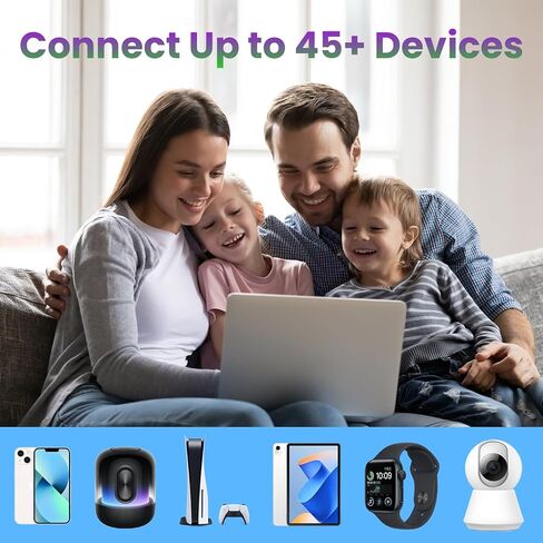 موسع واي فاي، تغطية 8600 قدم مربع، يدعم أكثر من 45 جهاز، مع منفذ إيثرنت، آمن وسهل الإعداد in Kuwait