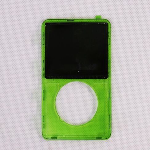 غطاء حماية أمامي شفاف للفيديو باللون الأخضر مع مفتاح زر مركزي لأجهزة iPod Video 5th/5.5th 30GB 60GB 80GB Gen بدون عجلة النقر in Kuwait