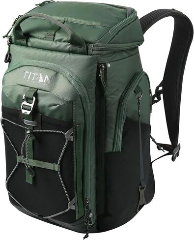 26 CANS T.I.T.A.N. by Arctic-Zone Super Foam and Leak Proof Backpack Cooler - Army Green in Saudi Arabia
