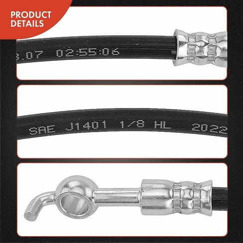 A-Premium Front Passenger Brake Hydraulic Hose Compatible with Kia Models - Rondo 2007 2008 2009 2010 - Replace# 587321D000DS in Saudi Arabia