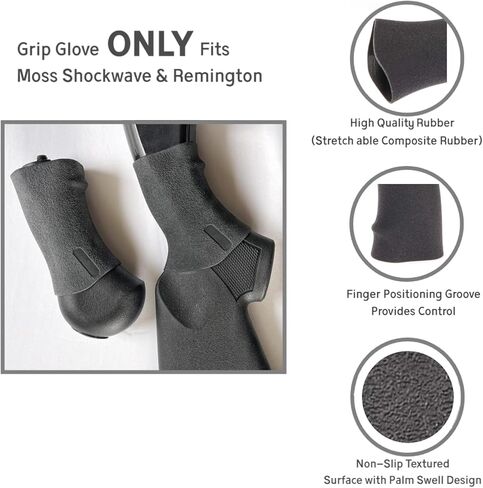 قفاز قبضة تكتيكية لـ Mossberg Shockwave 500/590 & Remington Tac-14 بوصة كم مطاطي (أسود) in Kuwait