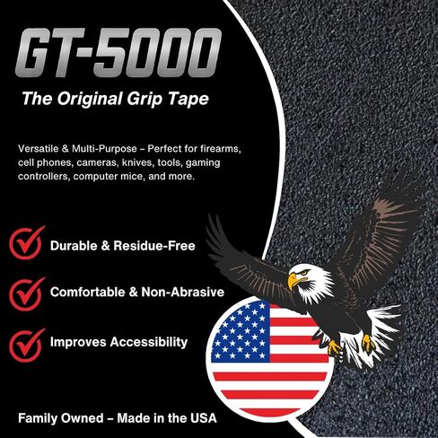شريط قبضة GT-5000 (6 شرائط) للبنادق والهواتف المحمولة والكاميرات والسكاكين والأدوات - يجعل أي شيء "قابضًا" in Saudi Arabia