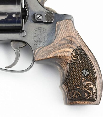 Altamont - S&W J Round Revolver Grips - Boot - Real Wood Gun Grips fit Smith & Wesson J Frame Round Butt .38 Special and 9mm Revolvers - Made in USA in Saudi Arabia
