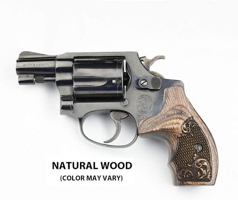 Altamont - S&W J Round Revolver Grips - Boot - Real Wood Gun Grips fit Smith & Wesson J Frame Round Butt .38 Special and 9mm Revolvers - Made in USA in Saudi Arabia