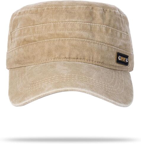 Military Hats for Men Washed Cotton Unisex Cadet Army Caps Flat Cap for Outdoor Sports Vintage in Saudi Arabia
