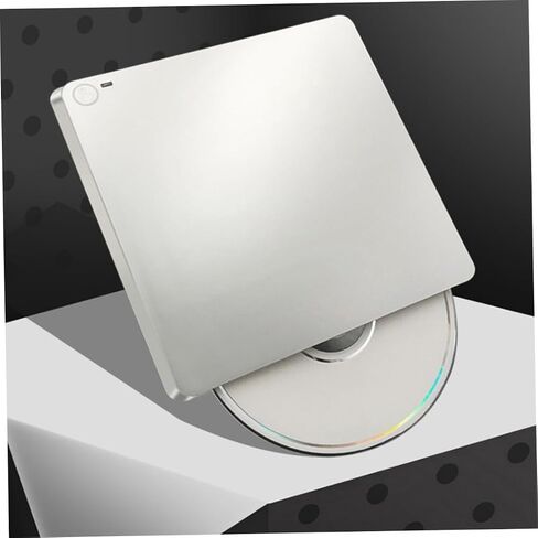 Kisangel واجهة مزدوجة USB من النوع C ناسخ أقراص مضغوطة خارجي محمول رفيع للغاية وخفيف الوزن ومشغل أقراص DVD Vcd وكاتب للاستخدام المنزلي والمكاتب التوصيل والتشغيل متوافق مع أنظمة Windows فضي in Kuwait