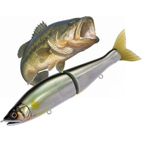 GANCRAFT Jointed Claw 178 Swimbait - Glide Bait Fishing Lure - JA-AYU (Evil Ayu) Color - Slow Sinking - Bass & Pike Fishing - Includes Original Instruction Manual in Saudi Arabia