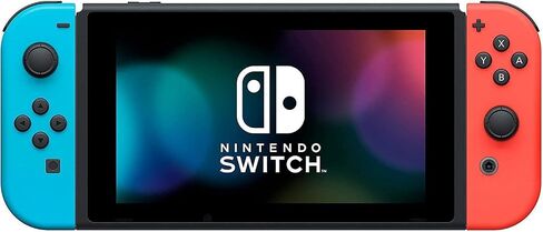 حزمة ألعاب Nintendo Switch Deluxe Holiday: نينتندو سويتش مع اللون الأزرق النيون والأحمر النيون - شاشة LCD تعمل باللمس مقاس 6.2 بوصة + لعبة Nintendo Switch Minecraft وبطاقة T.F (متجددة) in Saudi Arabia