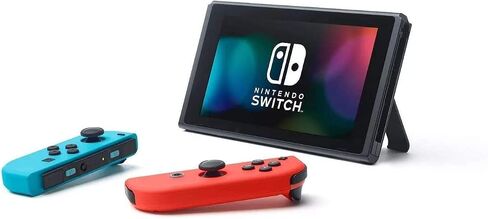 حزمة ألعاب Nintendo Switch Deluxe Holiday: نينتندو سويتش مع اللون الأزرق النيون والأحمر النيون - شاشة LCD تعمل باللمس مقاس 6.2 بوصة + لعبة Nintendo Switch Minecraft وبطاقة T.F (متجددة) in Saudi Arabia