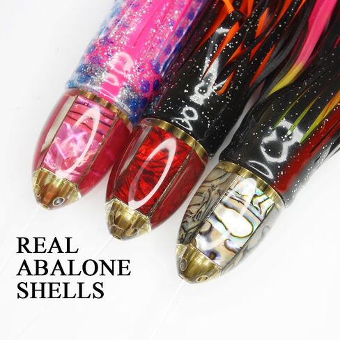 VIKETECH 9’’ 3.5oz Resin Saltwater Trolling Lure Big Game Fishing Lure for Tuna Marlin Mahi Mahi Wahoo Deep Sea Offshore Lures Included Mesh Bag in Saudi Arabia