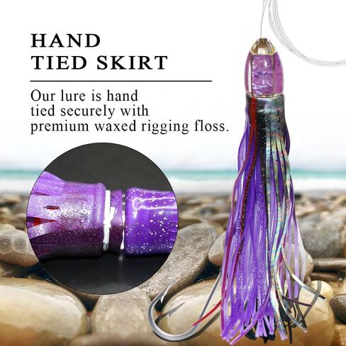VIKETECH 9’’ 3.5oz Resin Saltwater Trolling Lure Big Game Fishing Lure for Tuna Marlin Mahi Mahi Wahoo Deep Sea Offshore Lures Included Mesh Bag in Saudi Arabia