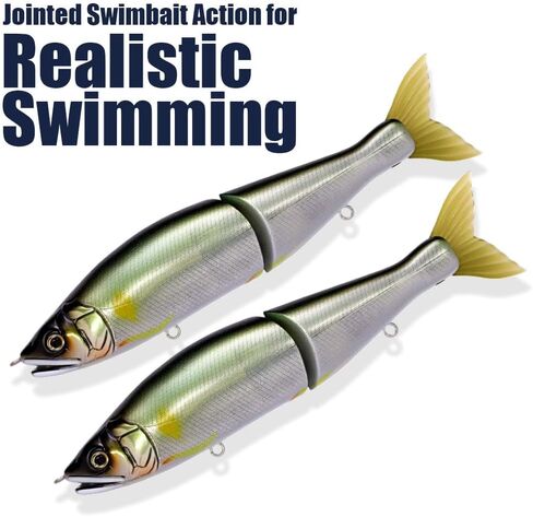 GANCRAFT Jointed Claw 178 Swimbait - Glide Bait Fishing Lure - JA-AYU (Evil Ayu) Color - Slow Sinking - Bass & Pike Fishing - Includes Original Instruction Manual in Saudi Arabia