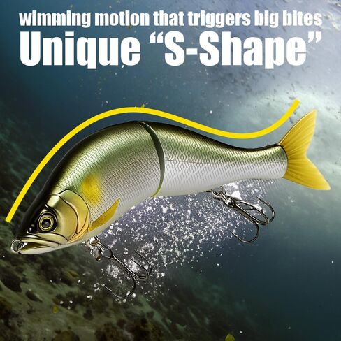 GANCRAFT Jointed Claw 178 Swimbait - Glide Bait Fishing Lure - JA-AYU (Evil Ayu) Color - Slow Sinking - Bass & Pike Fishing - Includes Original Instruction Manual in Saudi Arabia
