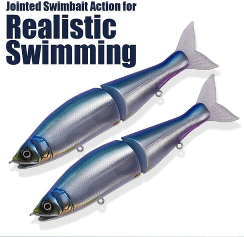 GANCRAFT Jointed Claw 178 Swimbait - طُعم الصيد المنزلق - #18 MC لون الأداء - الغرق البطيء - صيد الباس والبايك - يتضمن دليل التعليمات الأصلي in Saudi Arabia
