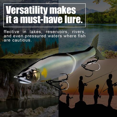GANCRAFT Jointed Claw 178 Swimbait - طُعم الصيد المنزلق - #18 MC لون الأداء - الغرق البطيء - صيد الباس والبايك - يتضمن دليل التعليمات الأصلي in Saudi Arabia