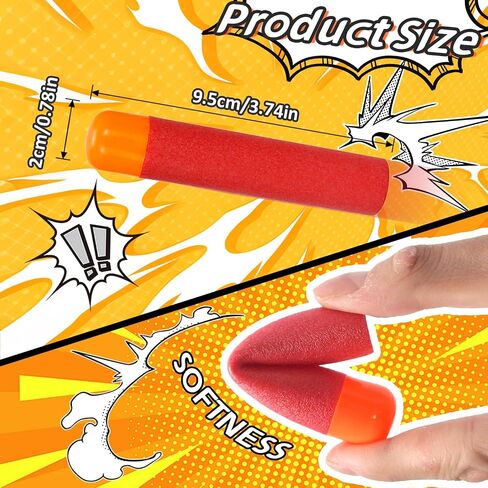 سهام إسفنجية EKIND مقاس 9.5 سم متوافقة مع حزمة إعادة التعبئة من سلسلة Nerf Elite Mega in Saudi Arabia