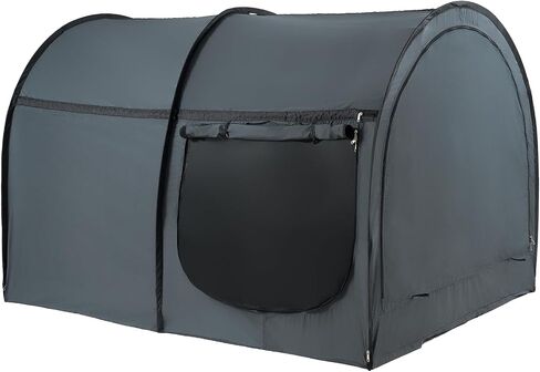 VEVOR Bed Tent, 75" x 54" x 47" Full Size 4 Doors Block Out Light Sleeping Bed Canopy Breathable Dream Tent with 0.28 in Fiber Poles on Bed Privacy for Kids and Adult Indoor Sleeping in Saudi Arabia