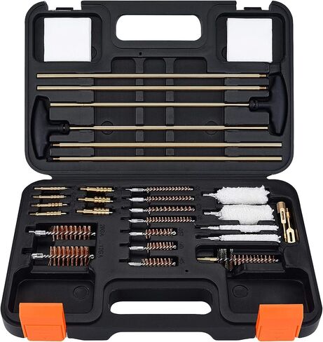 Raiseek Universal Gun Cleaning Kit for Rifle Pistol Shotgun Cleaning Kit for All Guns with Lightweight Organized Carrying Case Gun Cleaning Supplies Gun Jags and Brushes with Cleaning Mat in Kuwait