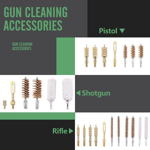 Raiseek Universal Gun Cleaning Kit for Rifle Pistol Shotgun Cleaning Kit for All Guns with Lightweight Organized Carrying Case Gun Cleaning Supplies Gun Jags and Brushes with Cleaning Mat in Kuwait
