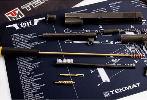 TekMat Original 11" x 17" - 1/8" Thick Oil Resistant Non-Slip Waterproof Scratchproof Washable Handgun Maintenance & Cleaning Mat for use with 1911 | 1911 in Saudi Arabia