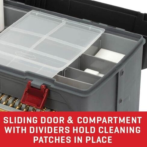 مجموعة تنظيف الأسلحة العالمية كروم من شركة ألين - منظف المسدس والبندقية والبندقية - 66 قطعة - ملحقات الأسلحة للرجال والنساء، أسود/أحمر in Saudi Arabia