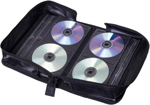 حافظات تخزين لحامل أقراص DVD سعة 160 درجة، حافظة أقراص DVD VCD، محفظة أقراص DVD ومحفظة وسائط Blu-ray وحامل تخزين منظم (أسود) in Kuwait