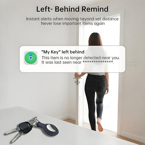 علامات تعقب الهواء - عبوتان - جهاز تعقب بلوتوث معتمد من Apple MFi (iOS فقط) وبطارية تدوم 365 يومًا ومحدد موقع العناصر المقاوم للماء للمفاتيح والمحفظة والأمتعة وحقيبة الظهر والحيوانات الأليفة مع حقيبة واقية وحبل قصير in Saudi Arabia