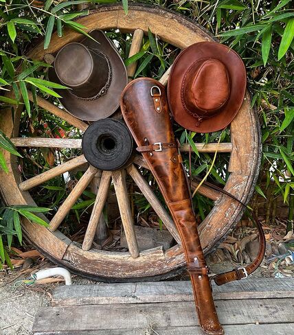 غمد بندقية من الجلد الحقيقي من Hulara لحافظة بندقية الرافعة غمد البندقية غمد سرج منحوت لبندقية هنري بيغ بوي مع حماية داخلية مبطنة in Kuwait