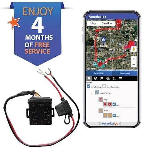 Americaloc Wired GPS Tracker for Vehicles, Easy to Install (12–40V), Affordable Flat-Rate Plan in Saudi Arabia