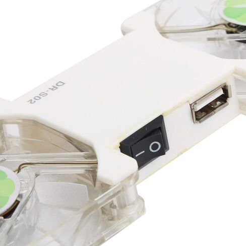 قاعدة تبريد للكمبيوتر المحمول USB قابلة للطي، حامل تبريد محمول مضاد للانزلاق للكمبيوتر المحمول مع ضوء أزرق LED (أبيض) in Saudi Arabia