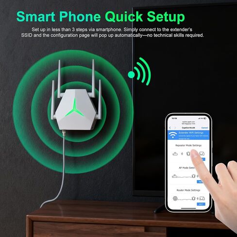 موسع نطاق واي فاي AC1200، مكرر واي فاي USB ثنائي النطاق 5 جيجا هرتز/2.4 جيجا هرتز مع 3 أوضاع ومنفذي إيثرنت يغطي مساحة تصل إلى 12000 قدم مربع، معزز إشارة الإنترنت EX004 للمنزل بأكمله، التوصيل والتشغيل (أبيض) in Kuwait