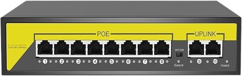 8/16 منفذ 48 فولت POE Switch 2 وصلة الإرسال 10/100 ميجابت في الثانية 802.3af/at (8 منافذ POE) in Saudi Arabia