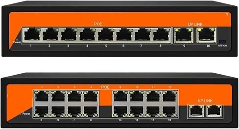 48V 8/16-port POE Switch Ethernet 10/100Mbps 802.3af/at(16 Ports PoE) in Saudi Arabia