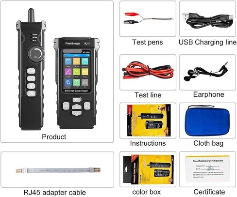 جهاز اختبار كابل إيثرنت متعدد الوظائف NF 8506 مع ماسح IP، واختبار Ping، وPoE، واختبار الاستمرارية، وتتبع كابل RJ45/RJ11 in Kuwait