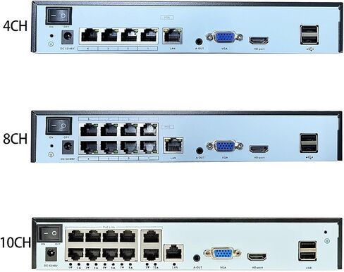 مسجل فيديو 8CH/4CH 8MP H.265 PoE (2T، 4CH) in Kuwait