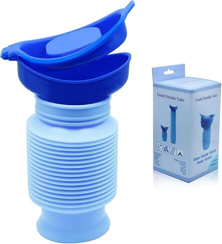 750ML Emergency Urinal, Pedestal Urinal, Pocket Toilet for Men Women, Pee Bottles with Sealed Lid Collapsible Portable Urinals for Camping Travel Car Traffic in Saudi Arabia