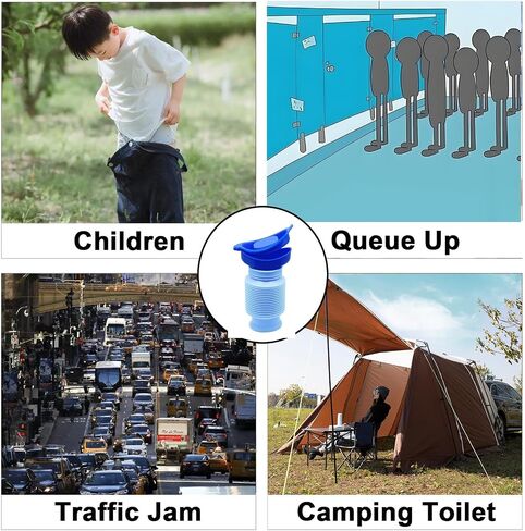 750ML Emergency Urinal, Pedestal Urinal, Pocket Toilet for Men Women, Pee Bottles with Sealed Lid Collapsible Portable Urinals for Camping Travel Car Traffic in Saudi Arabia