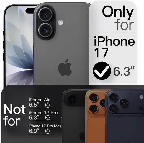 JETech Magnetic Slim Case for iPhone 17 Pro Max 6.9-Inch, Compatible with MagSafe, Ultra-Thin Lightweight Minimalist Phone Cover with Matte Finish and Full Camera Lens Protection (Black) in Kuwait