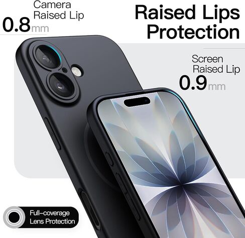 JETech Magnetic Slim Case for iPhone 17 Pro Max 6.9-Inch, Compatible with MagSafe, Ultra-Thin Lightweight Minimalist Phone Cover with Matte Finish and Full Camera Lens Protection (Black) in Kuwait