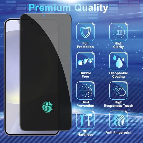 [عبوتان + 2] واقي شاشة للخصوصية متوافق مع هاتف Galaxy S22 Plus 5G، 2 من الزجاج المقسى مع 2 واقي لعدسات الكاميرا، شفاف عالي الدقة، خالٍ من الفقاعات، مضاد للتجسس، مقاوم للخدش in Kuwait