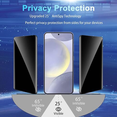 [عبوتان + 2] واقي شاشة للخصوصية متوافق مع هاتف Galaxy S22 Plus 5G، 2 من الزجاج المقسى مع 2 واقي لعدسات الكاميرا، شفاف عالي الدقة، خالٍ من الفقاعات، مضاد للتجسس، مقاوم للخدش in Kuwait