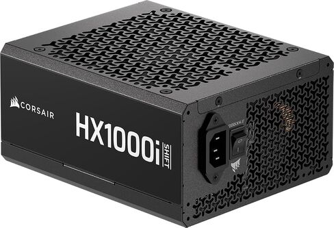 مصدر طاقة ATX معياري بالكامل من CORSAIR HX1000i Shift - محور نظام رابط iCUE مدمج، كابل أصلي 12V-2x6، ATX 3.1 وPCIe 5.1، موصلات مثبتة على الجانب، Cybenetics Platinum - أسود in Kuwait