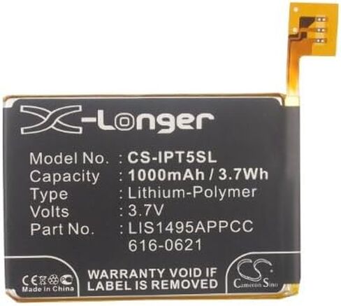 XPS 1000mAh Replacement Battery for Apple iPod Touch 5, iPod Touch 5th Generation PN 616-0621, LIS1495APPCC, A1421 in Saudi Arabia