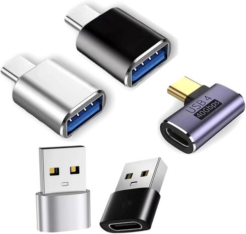 USB Adapter 5-Pack, USB a to C Female Adapter & 10Gbps USB C Male to USB 3.1 Female OTG Adapter, Type C Adapter for MacBook iPhone 17 16, iPad,Thunderbolt 4 etc. in Saudi Arabia